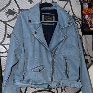 Levi's Women's Light Blue Denim Biker Jacket